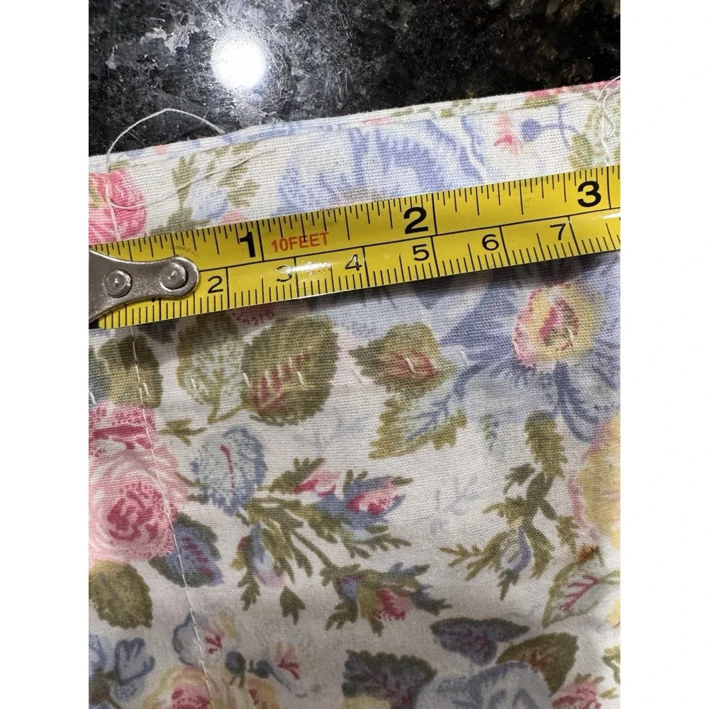 Vintage Laura Ashley Shower Curtain Floral 3 Pc Valance Cottagecore Shabby USA